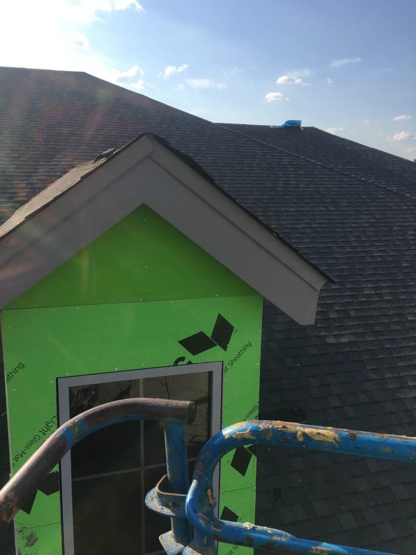 Architectural shingles and dormer roofing installed during new construction of Creekside Elementary School, Franklin, Tennessee